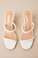 Addien White High Heel Sandals