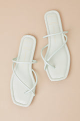 Leanna Cucumber Strappy Slide Sandals