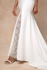 Esmeralda White Lace Mermaid Maxi Dress