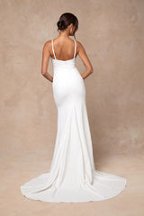 Esmeralda White Lace Mermaid Maxi Dress