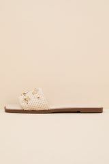 Layan Beige Seashell Slide Sandals